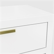 Alpine Furniture Carmel Wood 2 Drawer Nightstand in White
