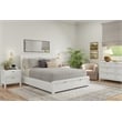 Alpine Furniture Carmel Wood 2 Drawer Nightstand in White