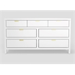 Alpine Furniture Carmel 7-Drawer Contemporary Wood Dresser in White