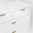 Alpine Furniture Carmel 6-Drawer Contemporary Wood Chest in White