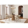 Alpine Furniture Cove Upholstered Set of 2 Dining Chairs in Natural