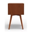 Alpine Furniture Flynn 2 Drawer Small Wood Nightstand in Acorn & White