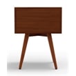 Alpine Furniture Flynn 2 Drawer Small Wood Nightstand in Acorn & White