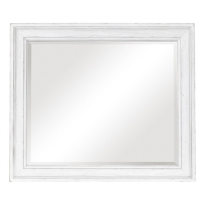 Alpine Furniture Clara Transitional Wood Dresser Mirror in White Mist