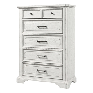 alpine furniture clara wood 6 drawer chest