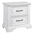 Alpine Furniture Clara 2-Drawer Transitional Wood Nightstand in White Mist