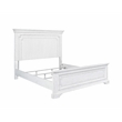 Alpine Furniture Clara Wood Standard King Size Panel Bed in White Mist