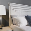 Alpine Furniture Clara Wood Standard King Size Panel Bed in White Mist