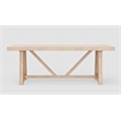Alpine Furniture Raquel  84 in. W Rectangular Dining Table in Driftwood
