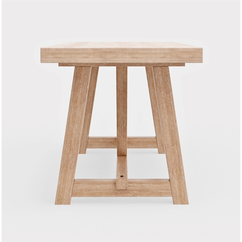 Alpine Furniture Raquel  84 in. W Rectangular Dining Table in Driftwood