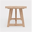 Alpine Furniture Raquel  84 in. W Rectangular Dining Table in Driftwood