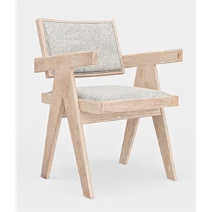 Alpine Furniture Raquel Set of 2 Dining Side Chairs in Natural Driftwood