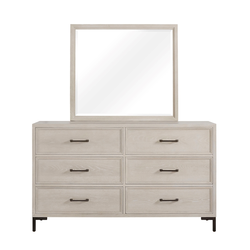 Alpine Furniture Bradley Mirror in Antique White