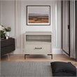 Alpine Furniture Bradley 1 Drawer Nightstand with Open Shelf in Antique White