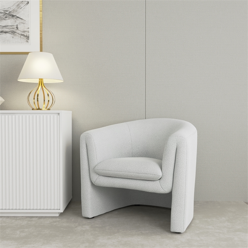 Alpine Furniture Tori Upholstered Accent Chair in Gray