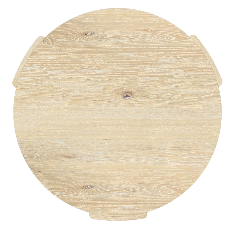 Alpine Furniture Sloane 42 in. W Round Wood Coffee Table in Natural Driftwood