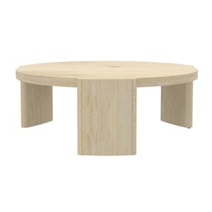 Alpine Furniture Sloane 42 in. W Round Wood Coffee Table in Natural Driftwood