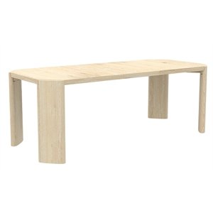 Alpine Sloane 84&quot W Rectangular Wood Extension Dining Table in Natural Driftwood