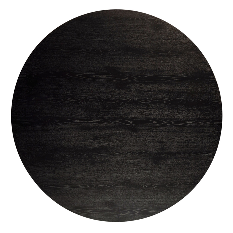 Alpine Furniture Cove 47 in. W Round Wood Dining Table in Black