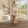 Alpine Furniture Cove 47 in. W Round Wood Dining Table in Natural