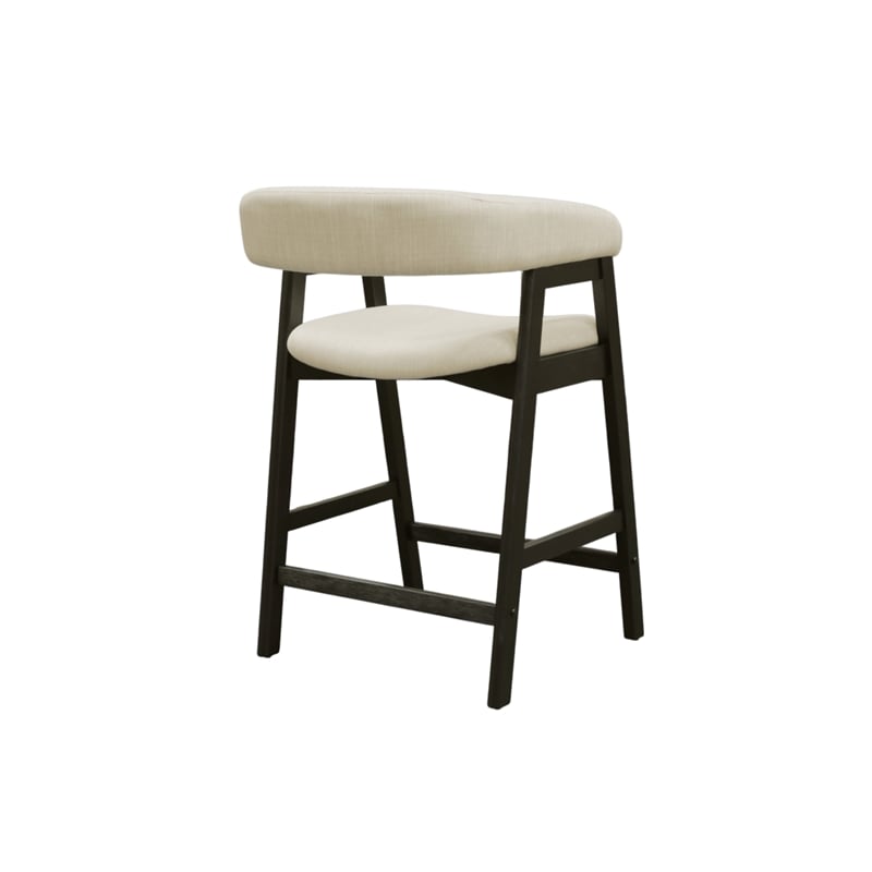 Alpine Furniture Cove Wood Counter Height Chairs Set of 2 -  Vintage Black