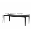 Alpine Furniture Cove Wood Rectangular Extension Dining Table - Vintage Black