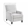 Inez Push Back Upholstered Chairn - Light Gray