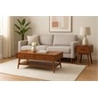 Alpine Furniture Flynn Rectangular Wood End Table - Chestnut Brown