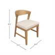 Alpine Furniture Cove Wood Back Dining Chairs - Set of 2 in Natural