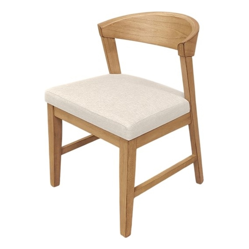 Alpine Furniture Cove Wood Back Dining Chairs - Set of 2 in Natural