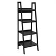 Allora 4 Shelf Ladder Bookcase in Black (Set of 2)