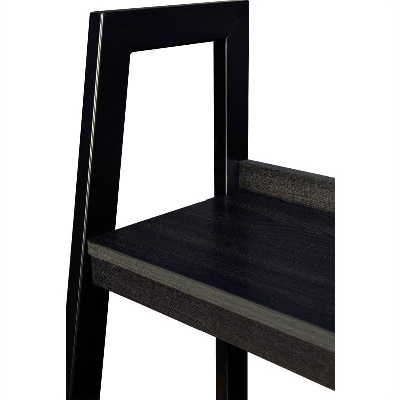 Allora 4 Shelf Ladder Bookcase in Black (Set of 2)