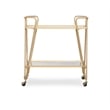 Allora Mid-Century Mirrored Bar Cart in Gold