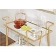 Allora Mid-Century Mirrored Bar Cart in Gold