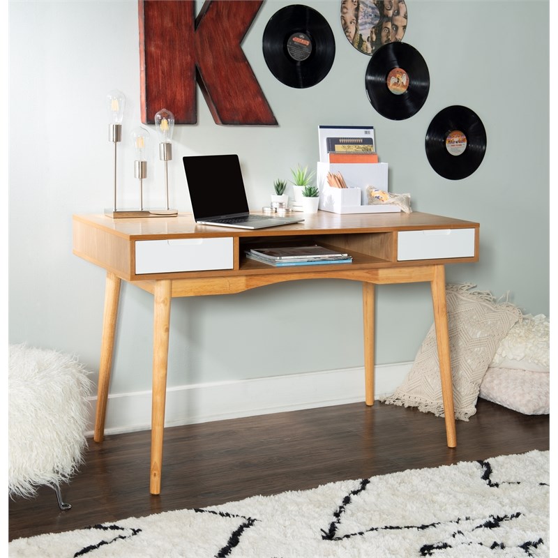 Allora Wood Writing Desk in Brown