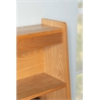 Allora 4 Shelves Wood Bookcase in Natural Brown/Gray/Orange/White