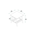 Allora Wood End Table in Brown