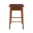 Allora 1-Drawer Mid-Century Wood Desk w/ Rounded Legs in Warm Walnut