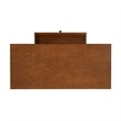 Allora 1-Drawer Mid-Century Wood Desk w/ Rounded Legs in Warm Walnut