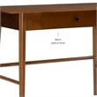 Allora 1-Drawer Mid-Century Wood Desk w/ Rounded Legs in Warm Walnut