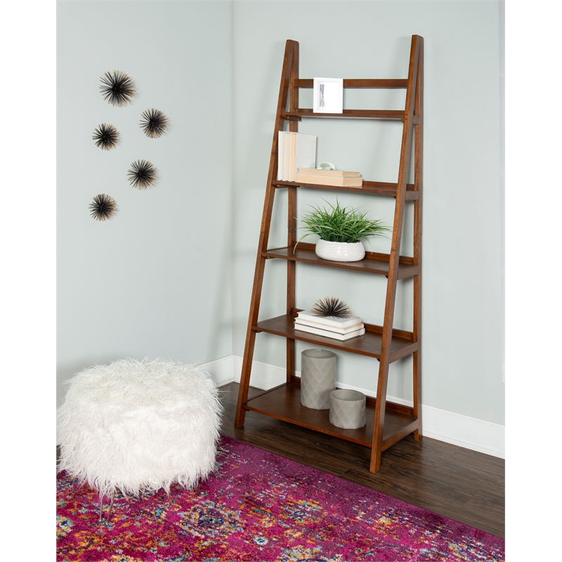 Allora Wood Bookcase in Brown