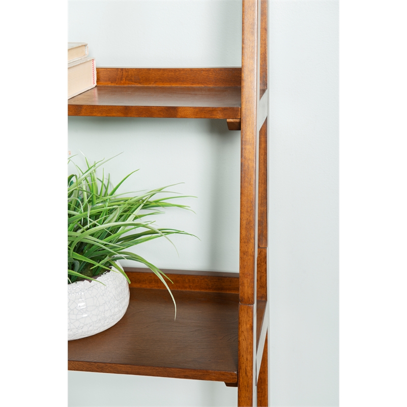Allora Wood Bookcase in Brown