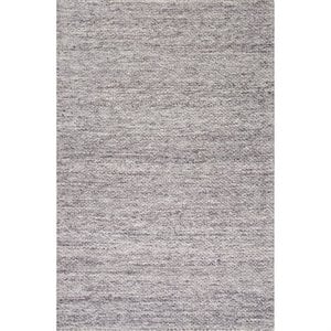 Allora Eco-Friendly Textured Reversible Wool Rug in Gray
