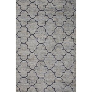 allora 9' x 13' naturals textured jute and wool rug in blue