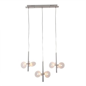 allora ceiling lamp with frosted glass in chrome