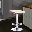 Allora Adjustable Faux Leather Adjustable Bar Stool in Cream