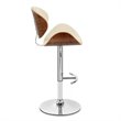 Allora Adjustable Faux Leather Bar Stool in Cream