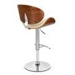 Allora Adjustable Faux Leather Bar Stool in Cream