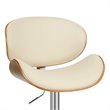 Allora Adjustable Faux Leather Bar Stool in Cream