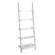 Allora Bookshelf Ladder in White Wood Finish